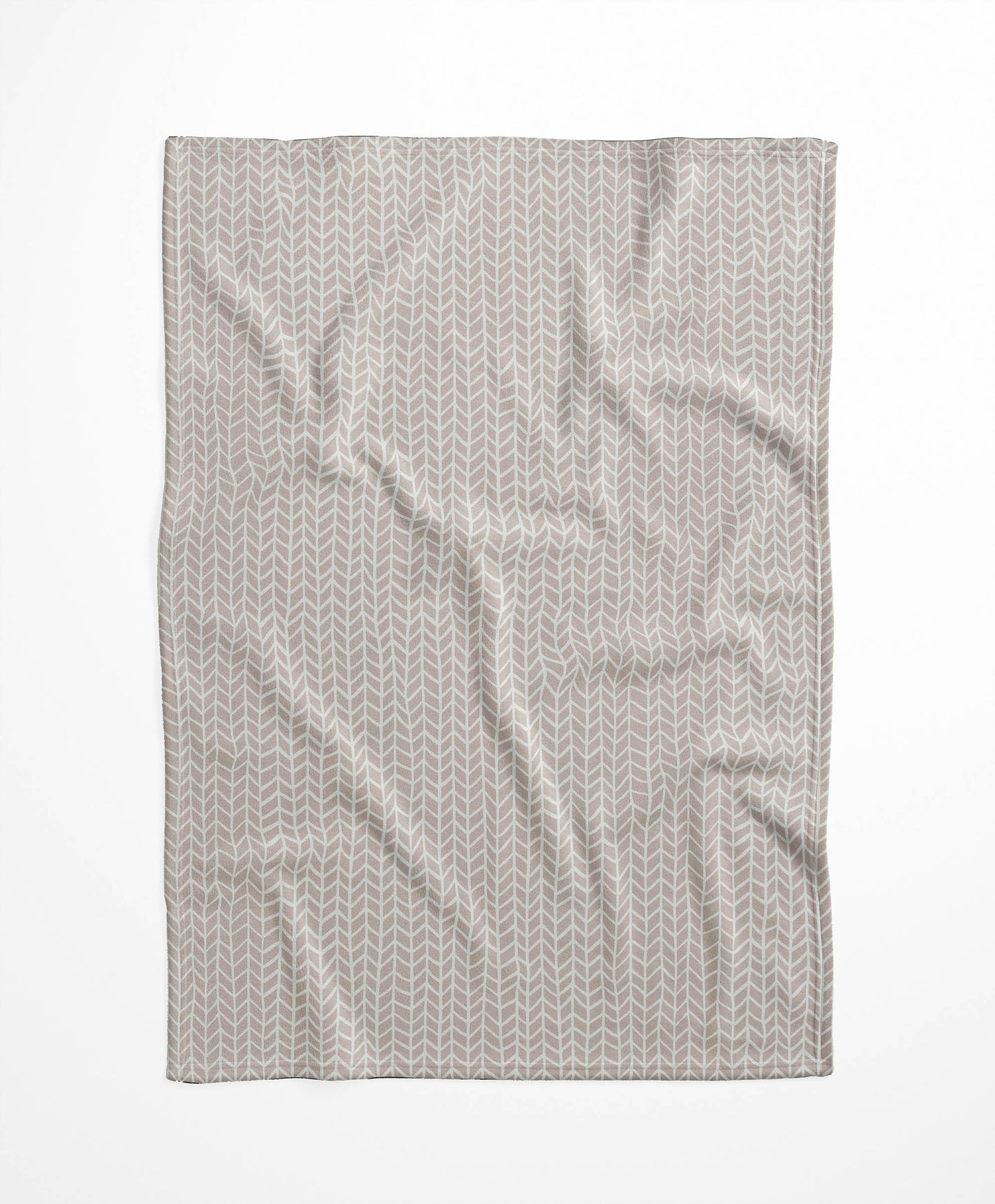 Chevron Feather Velveteen Fleece Blanket