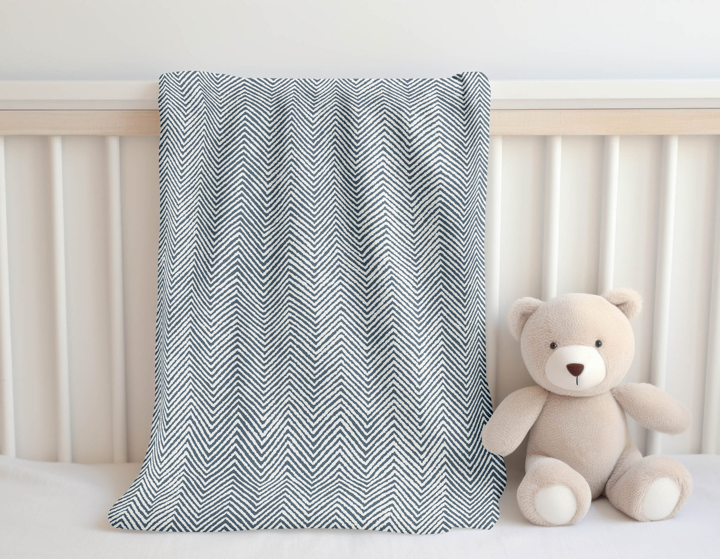 Chevron Groove Velveteen Fleece Blanket