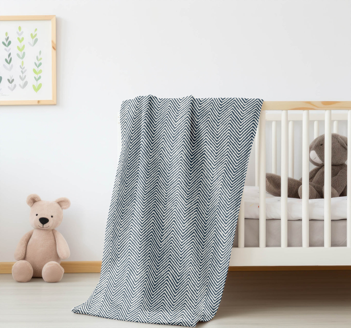 Chevron Groove Velveteen Fleece Blanket