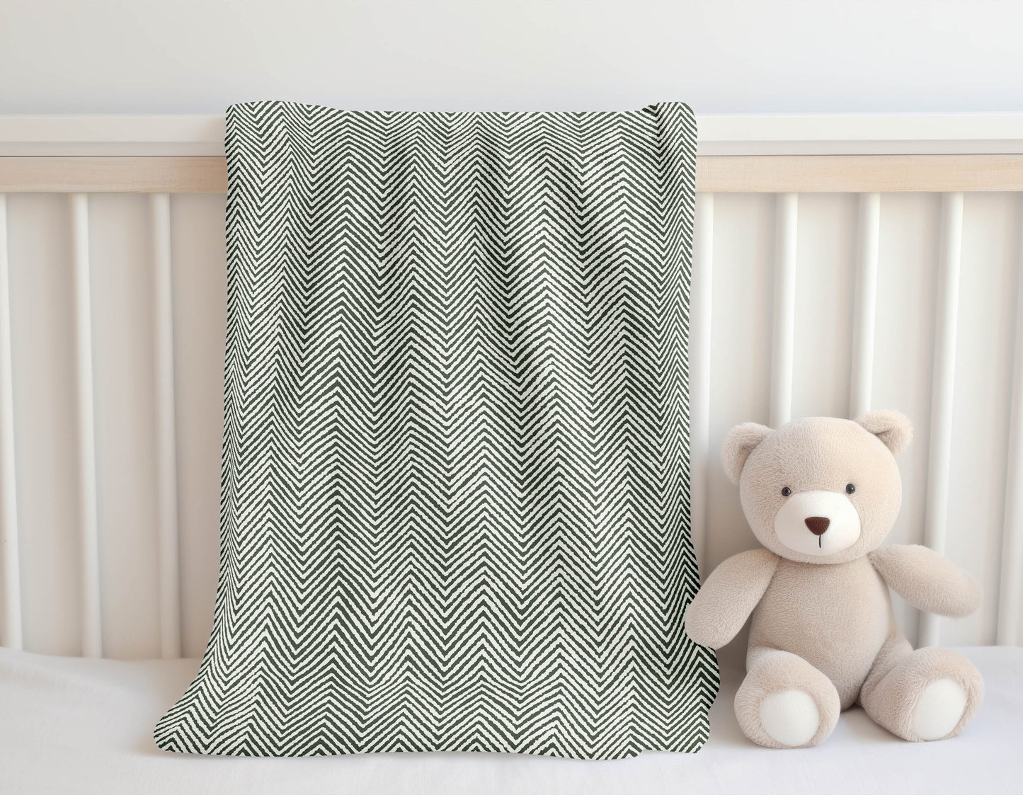 Chevron Groove Velveteen Fleece Blanket