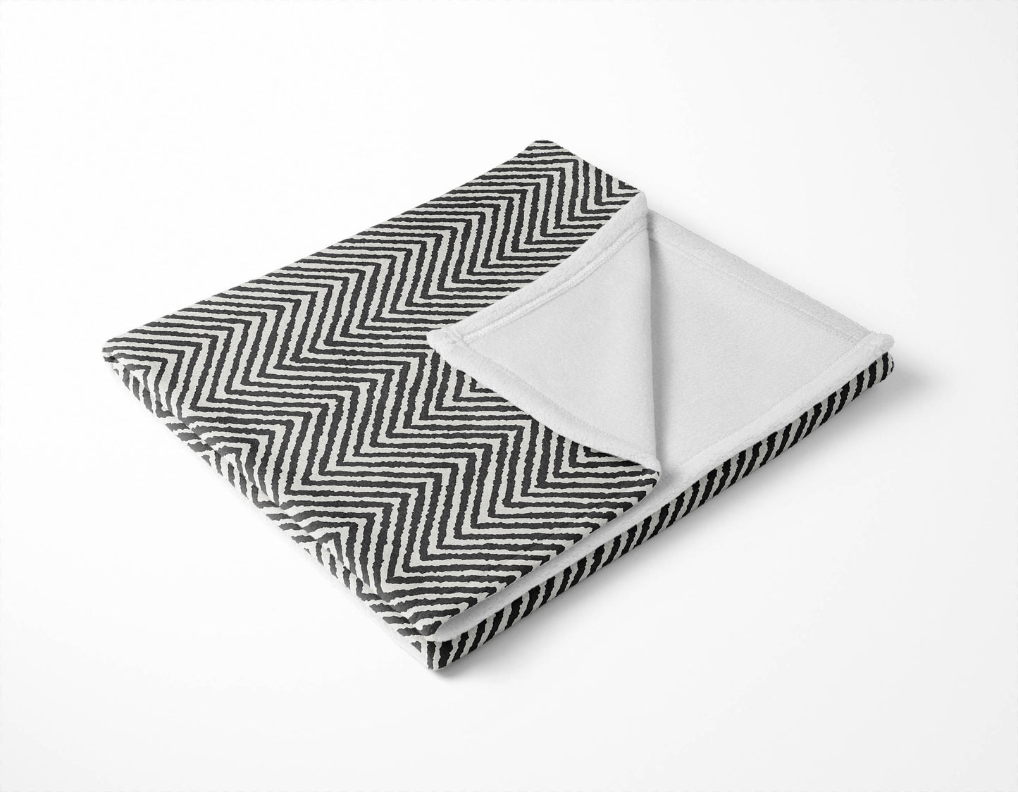 Chevron Groove Velveteen Fleece Blanket