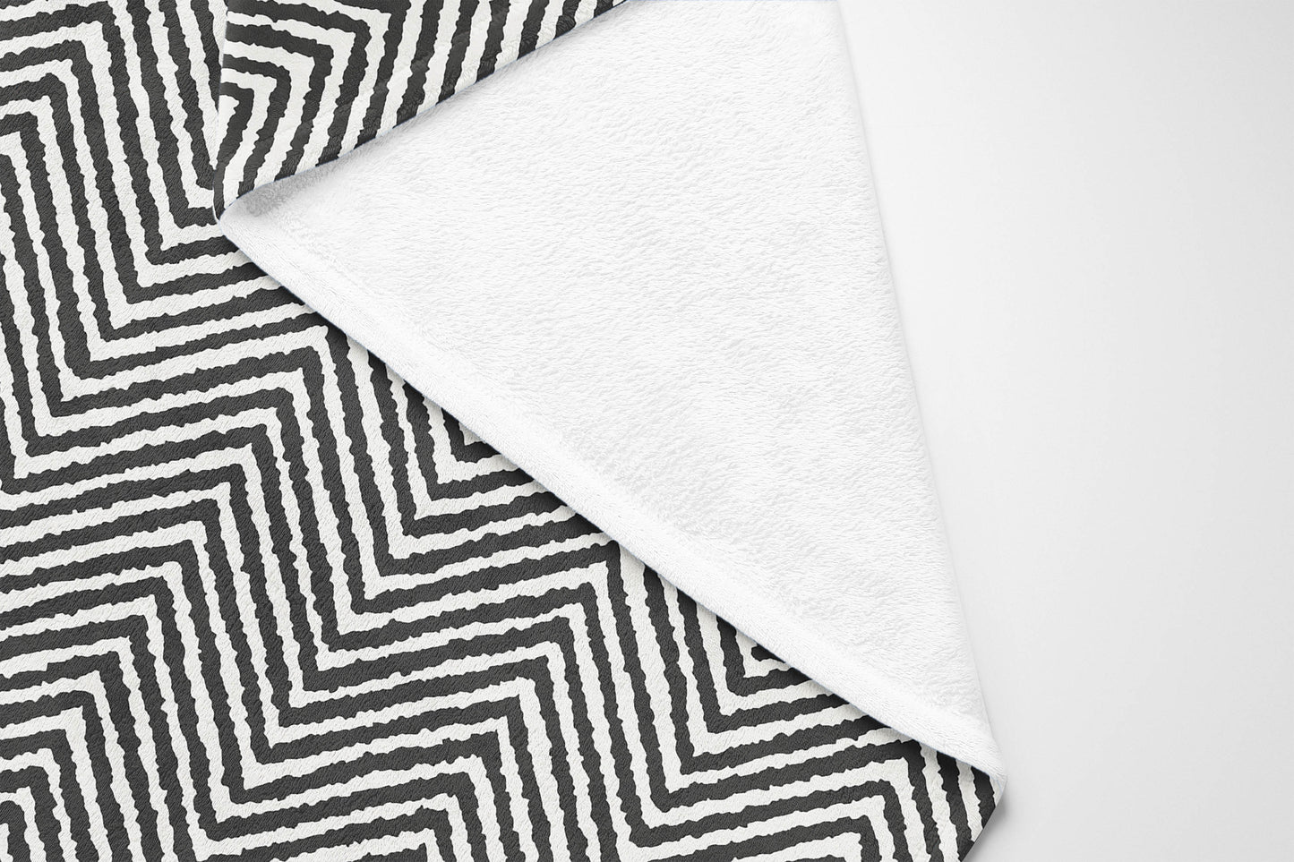 Chevron Groove Velveteen Fleece Blanket