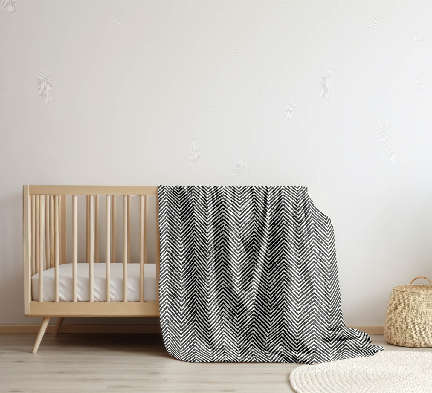 Chevron Groove Velveteen Fleece Blanket