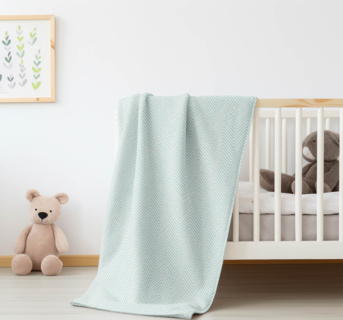 Chevron Groove Velveteen Fleece Blanket