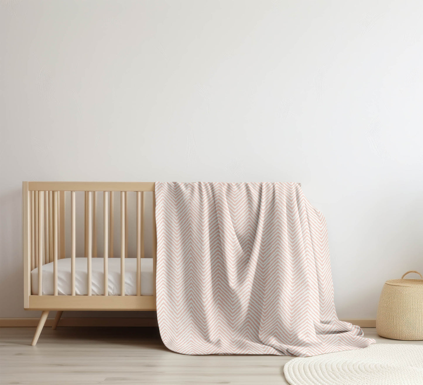 Chevron Groove Velveteen Fleece Blanket