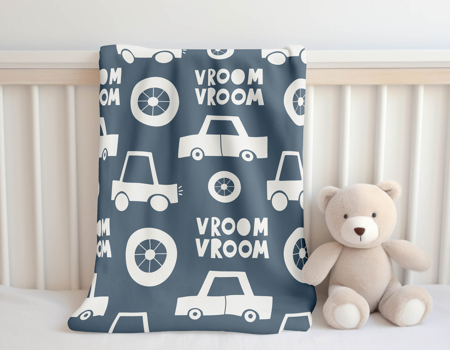 Vroom vroom Velveteen Fleece Blanket