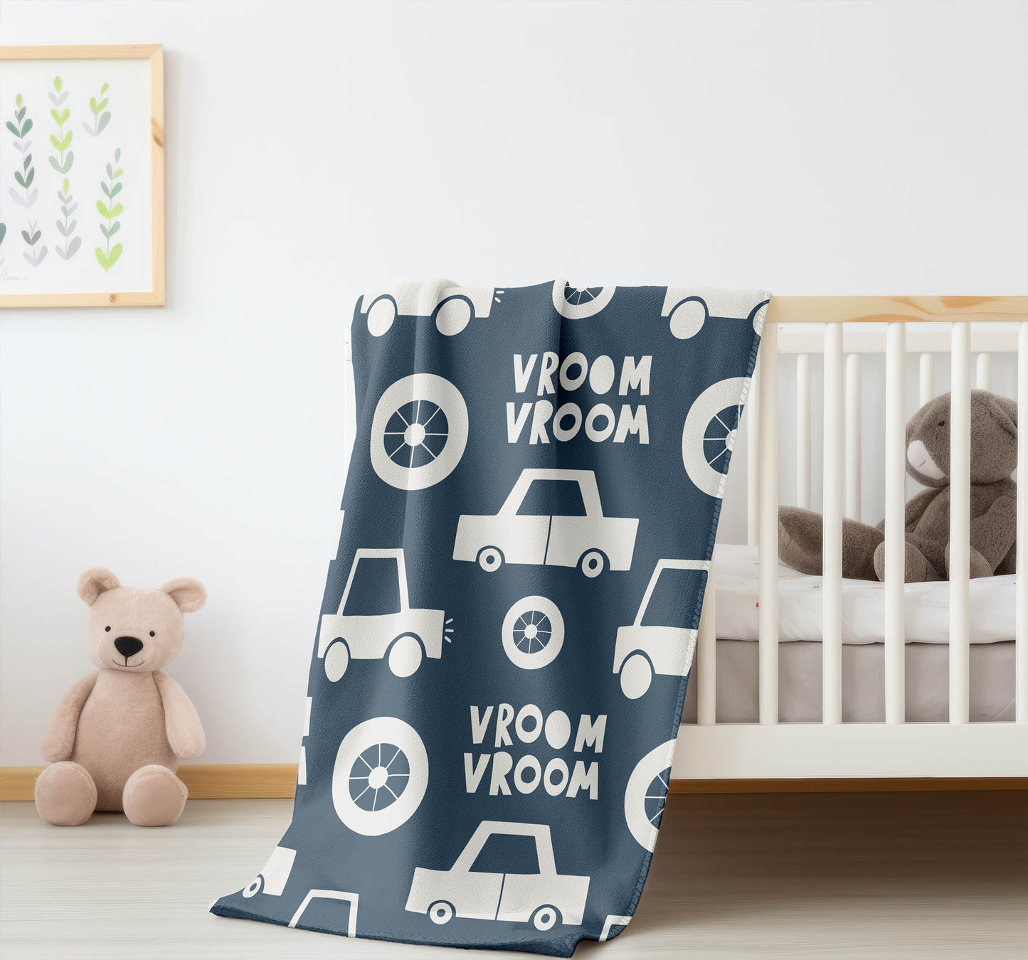 Vroom vroom Velveteen Fleece Blanket