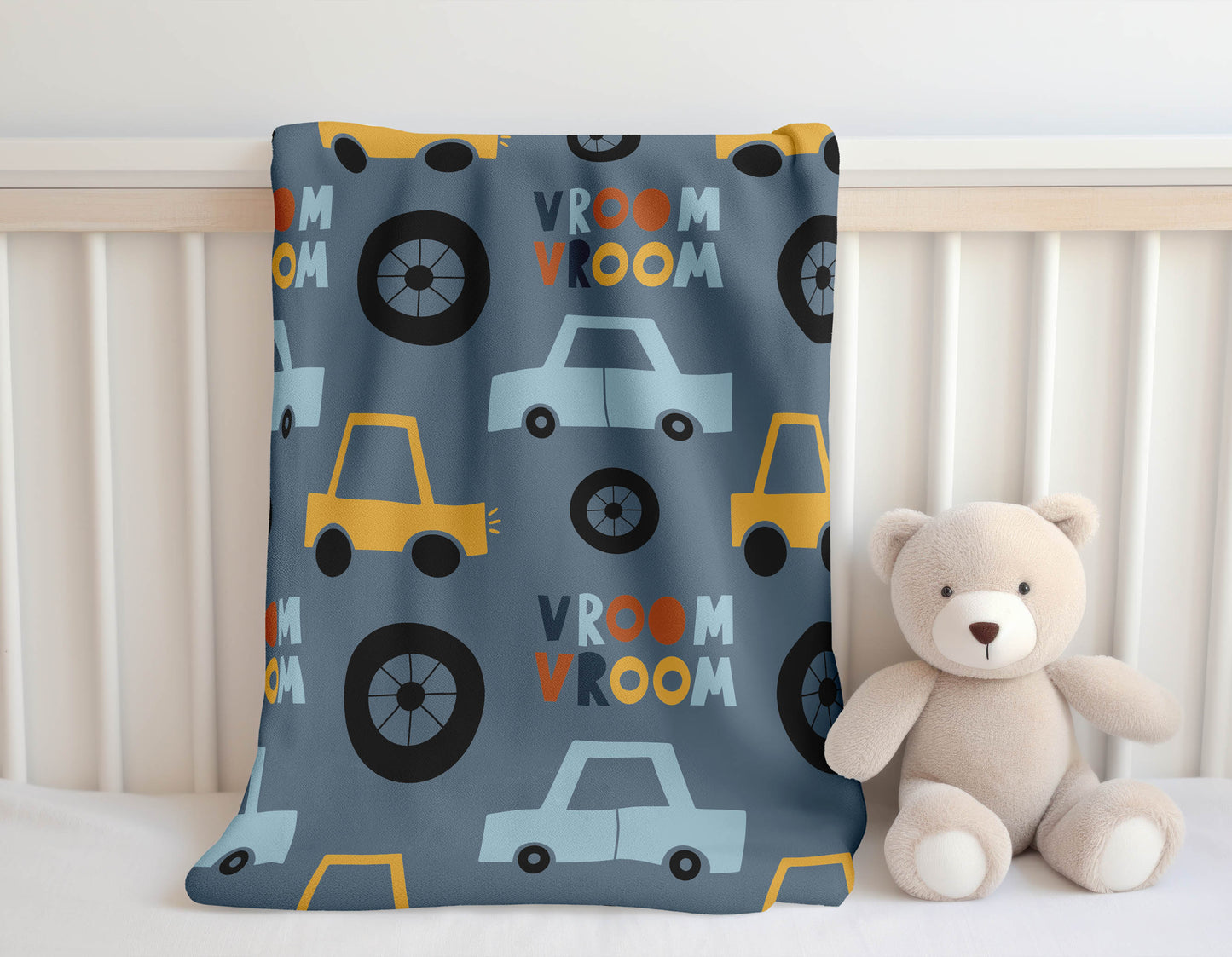 Vroom vroom Velveteen Fleece Blanket