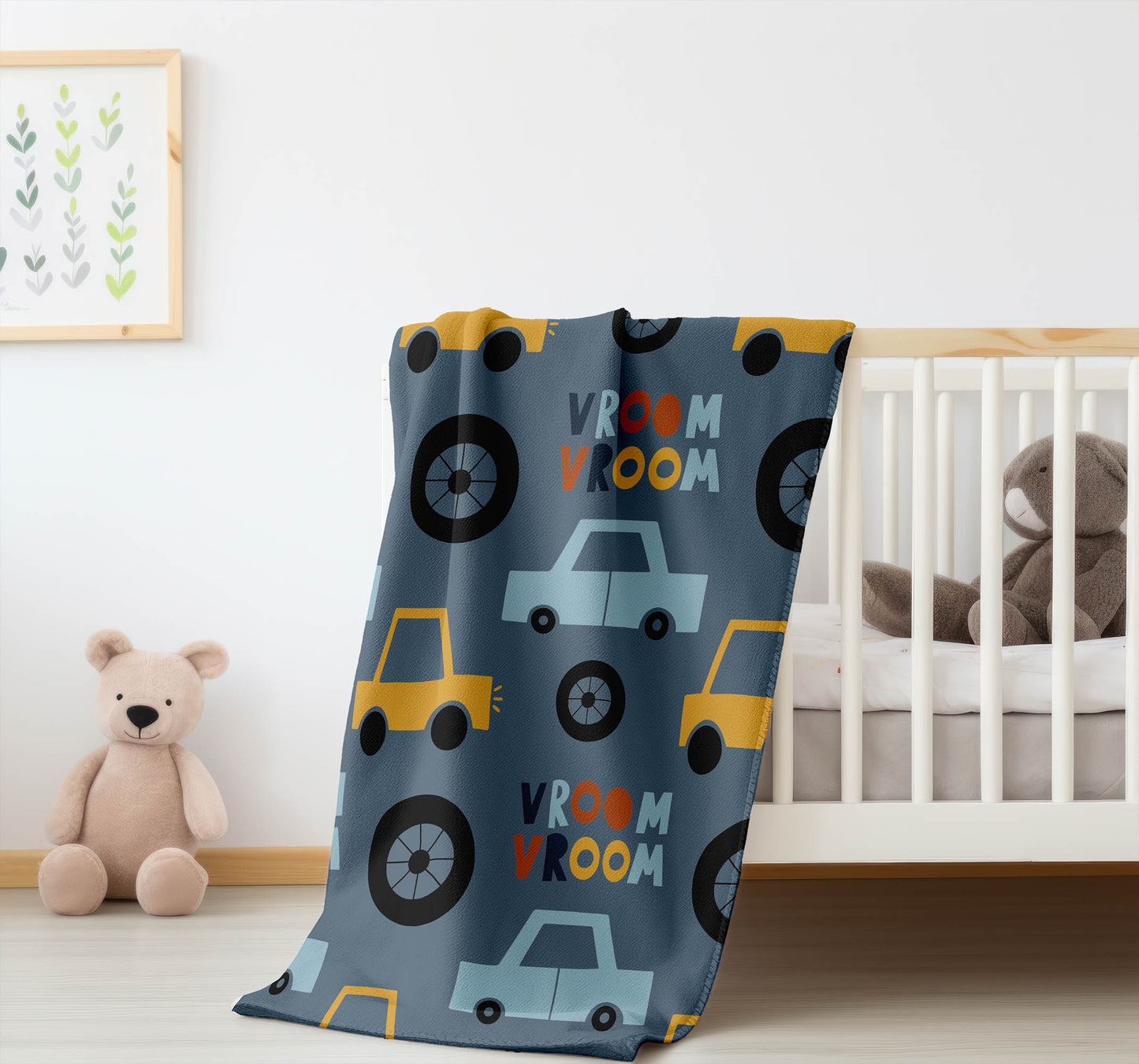 Vroom vroom Velveteen Fleece Blanket