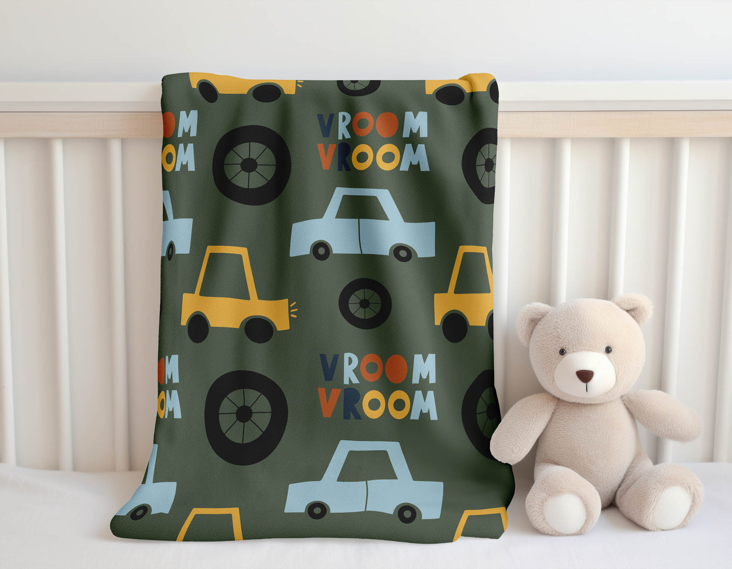 Vroom vroom Velveteen Fleece Blanket