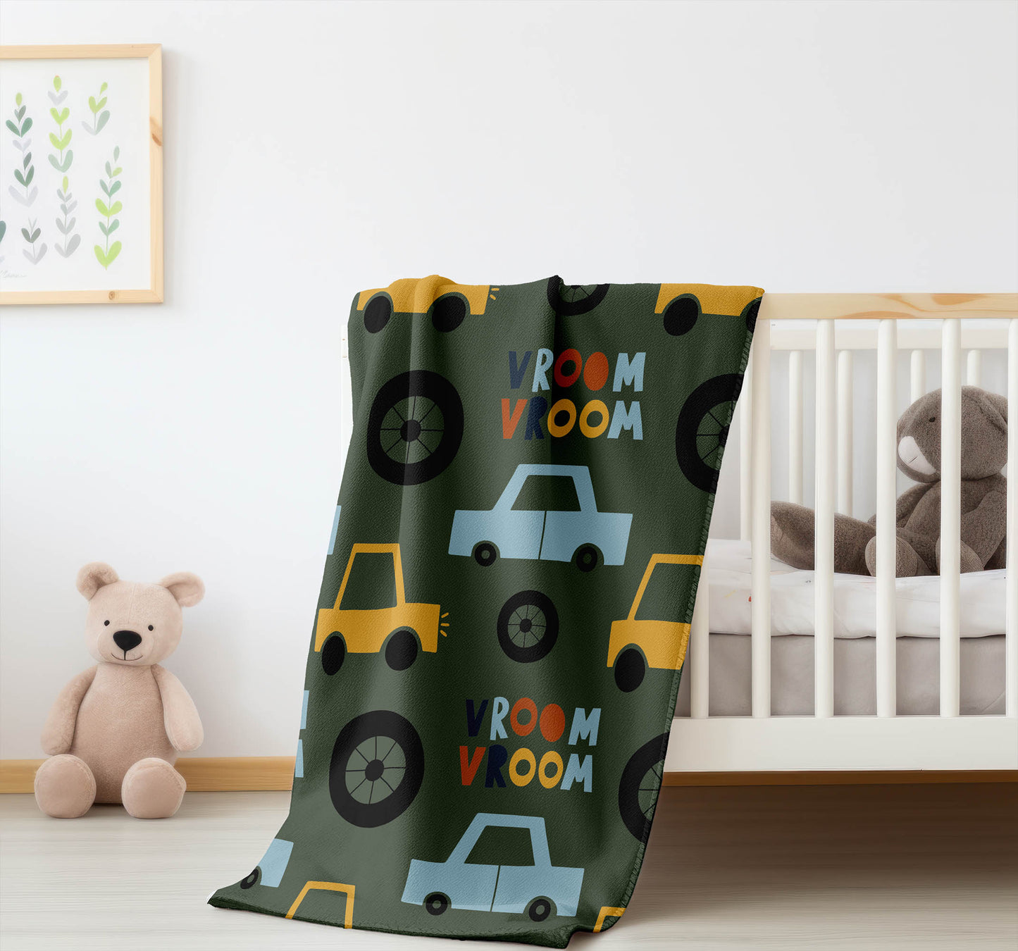 Vroom vroom Velveteen Fleece Blanket