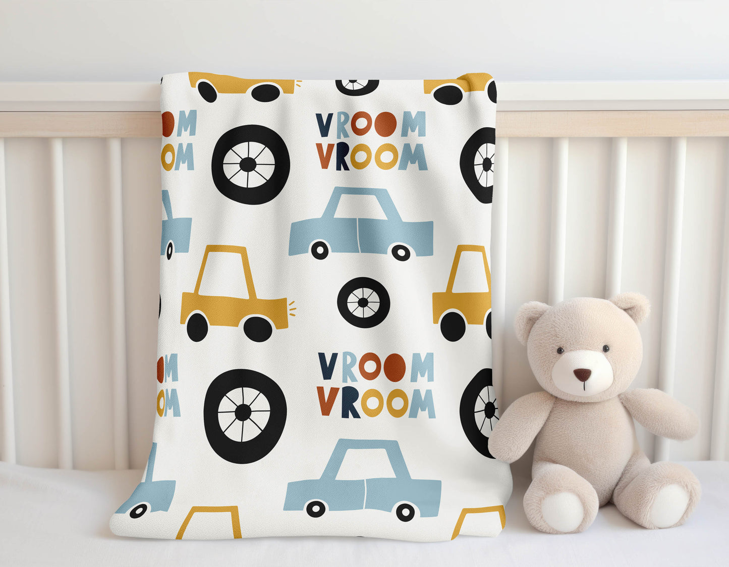 Vroom vroom Velveteen Fleece Blanket