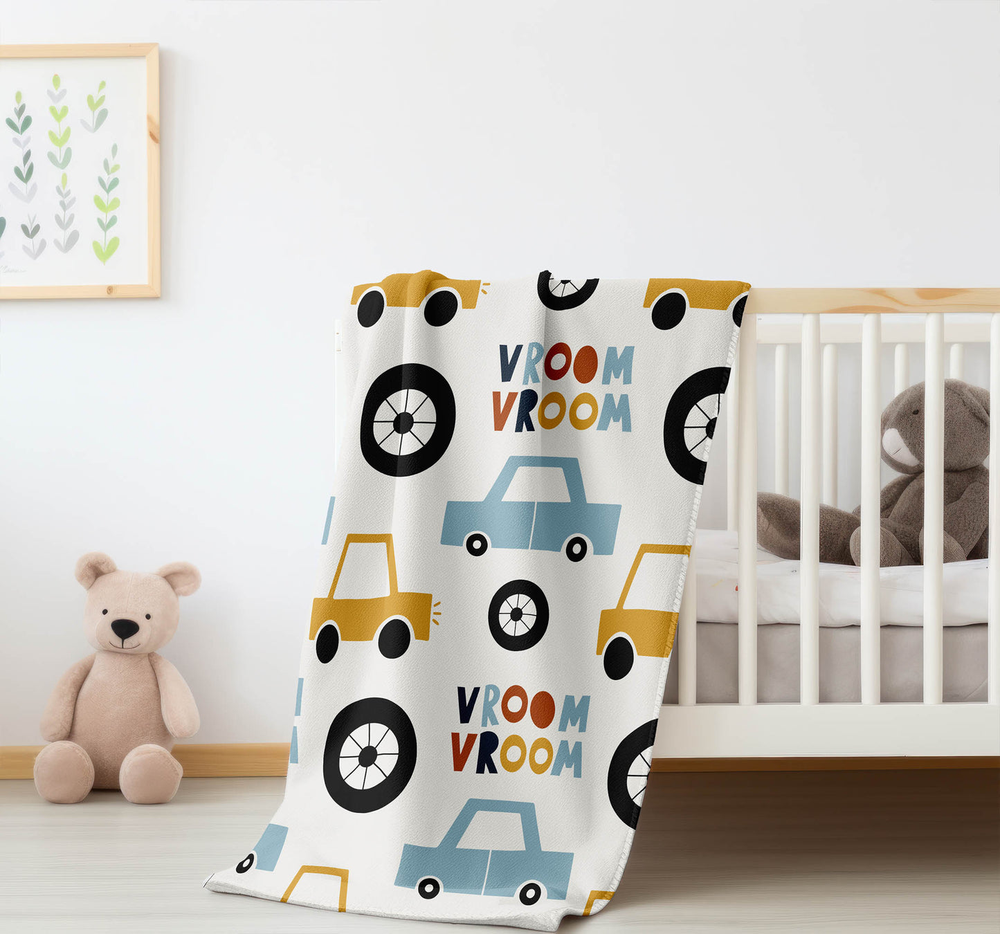 Vroom vroom Velveteen Fleece Blanket