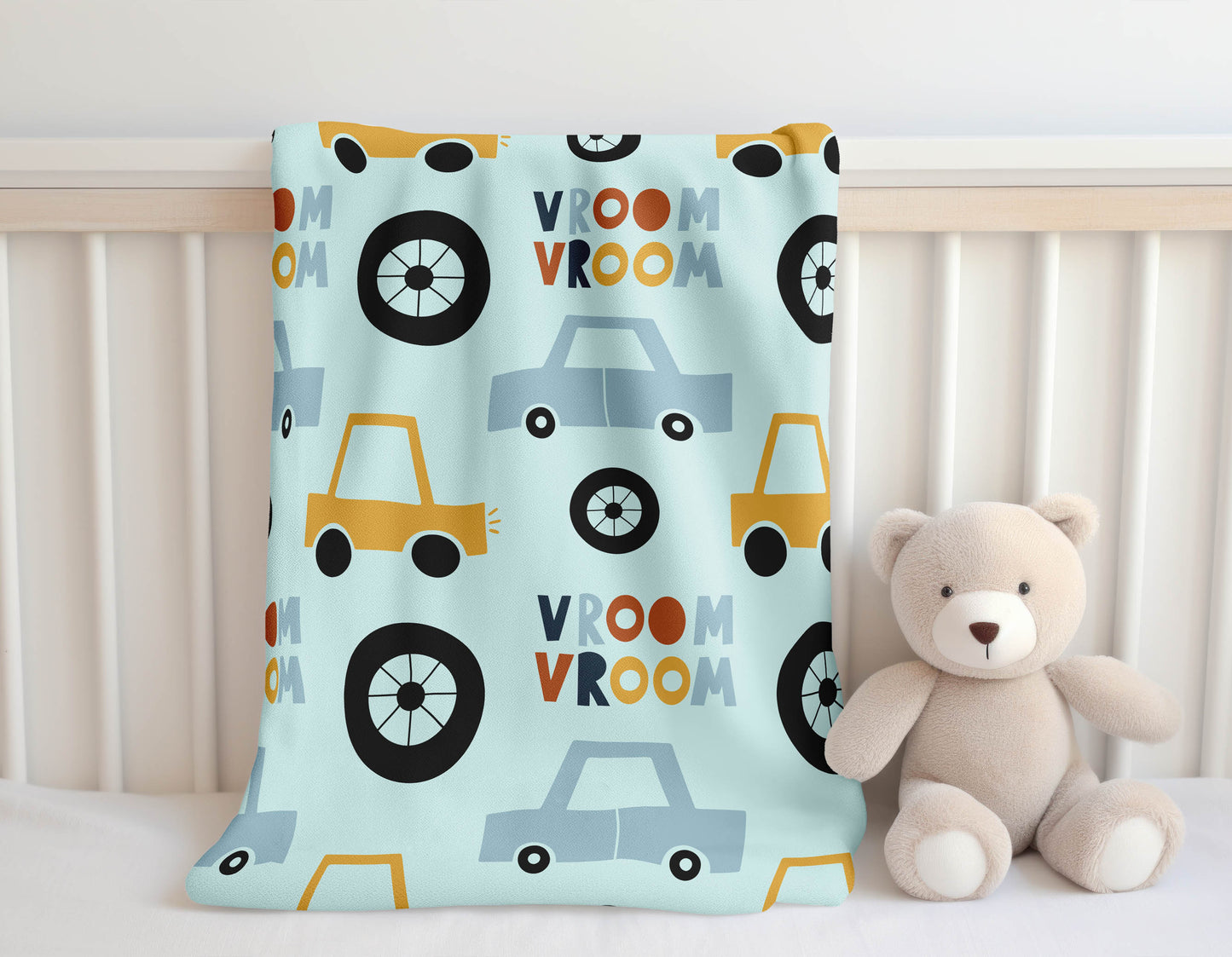 Vroom vroom Velveteen Fleece Blanket