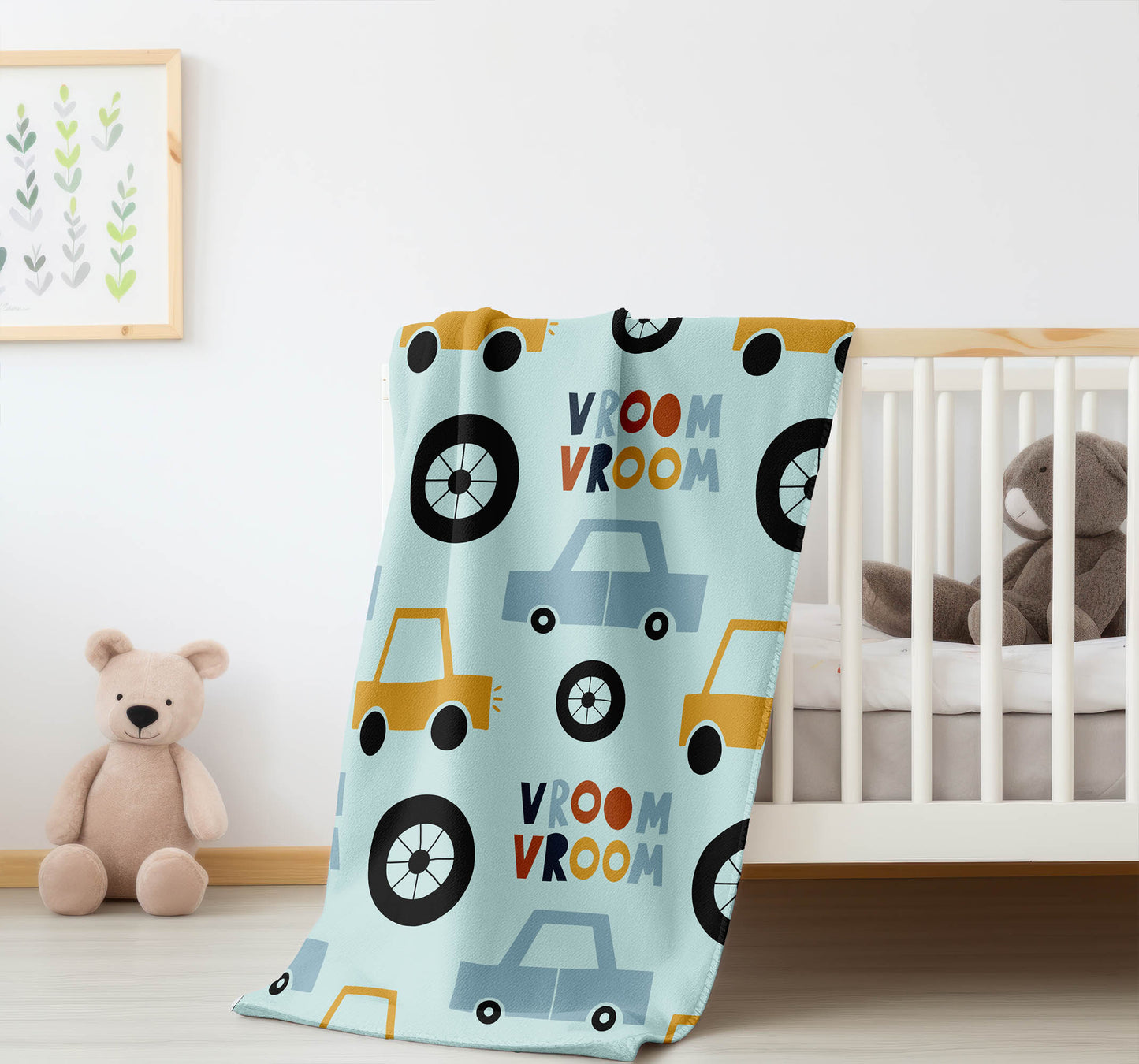 Vroom vroom Velveteen Fleece Blanket