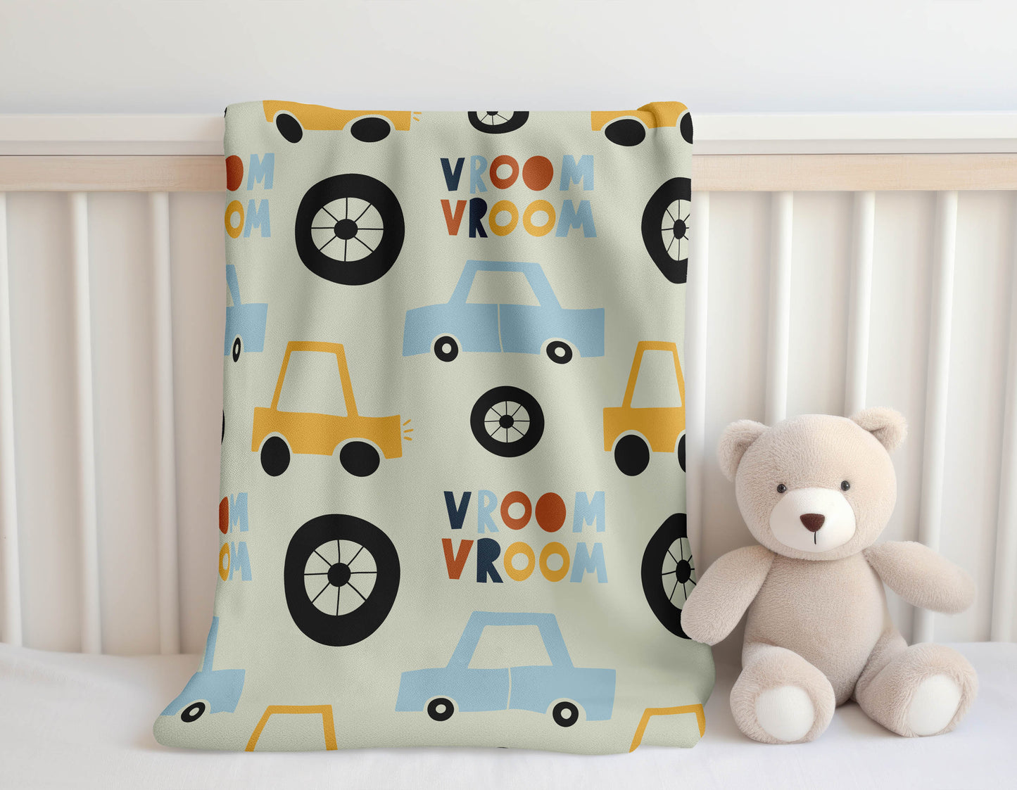 Vroom vroom Velveteen Fleece Blanket