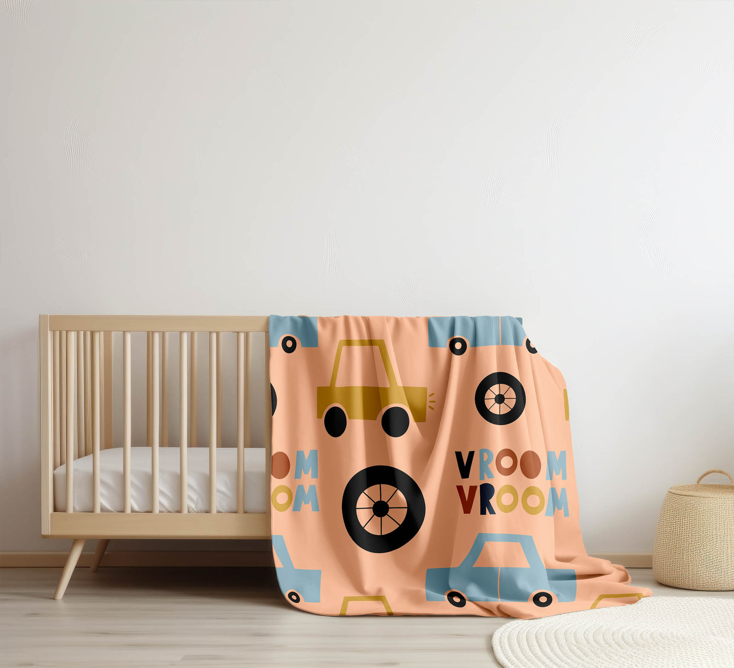 Vroom vroom Velveteen Fleece Blanket