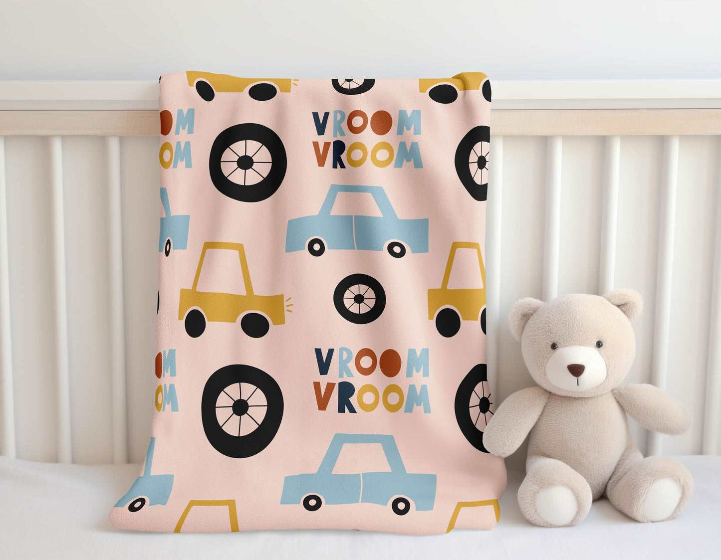 Vroom vroom Velveteen Fleece Blanket