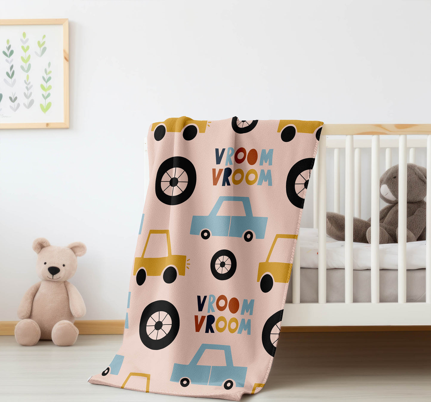 Vroom vroom Velveteen Fleece Blanket