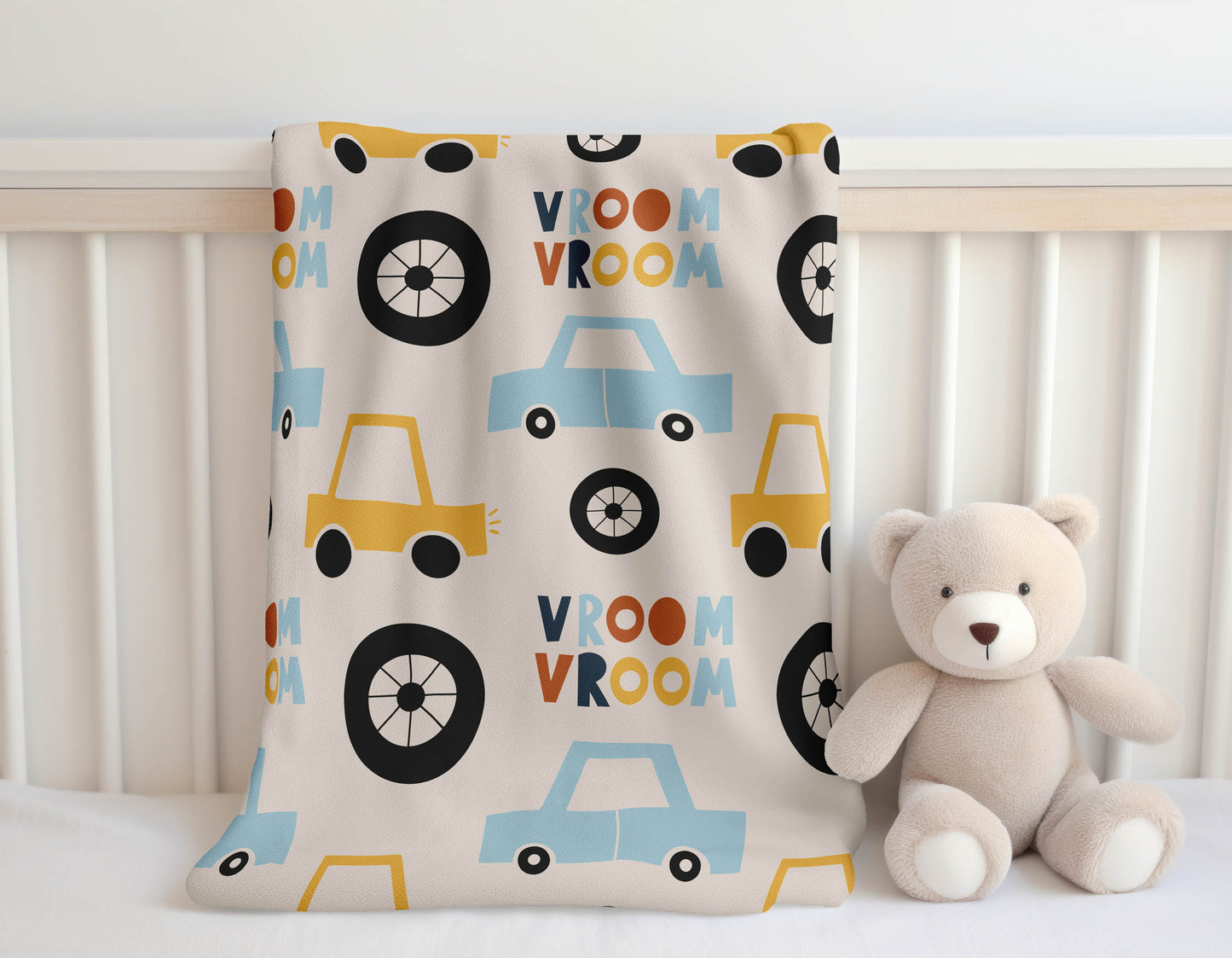 Vroom vroom Velveteen Fleece Blanket