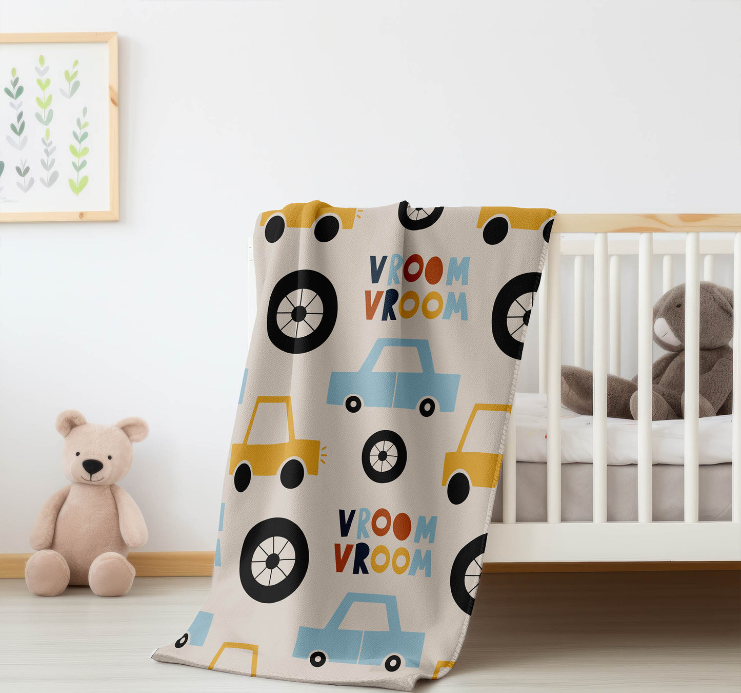Vroom vroom Velveteen Fleece Blanket