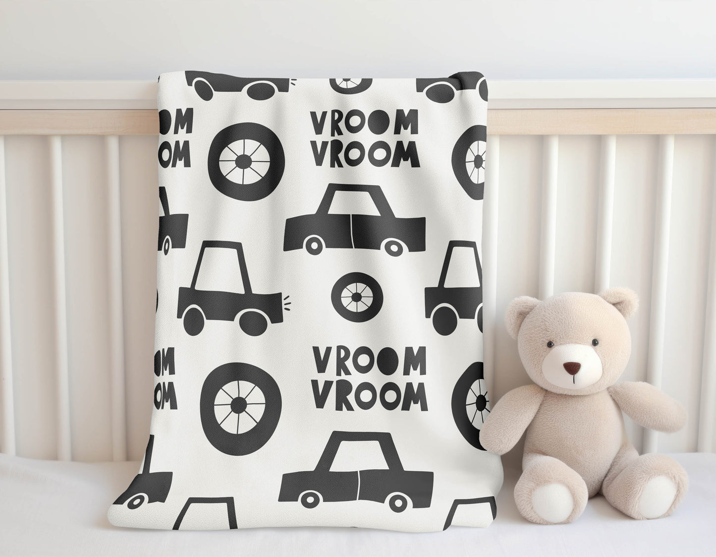 Vroom vroom Velveteen Fleece Blanket