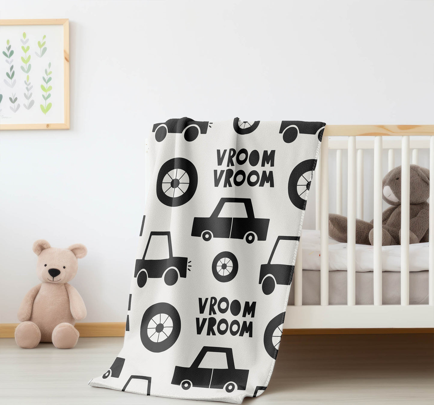 Vroom vroom Velveteen Fleece Blanket