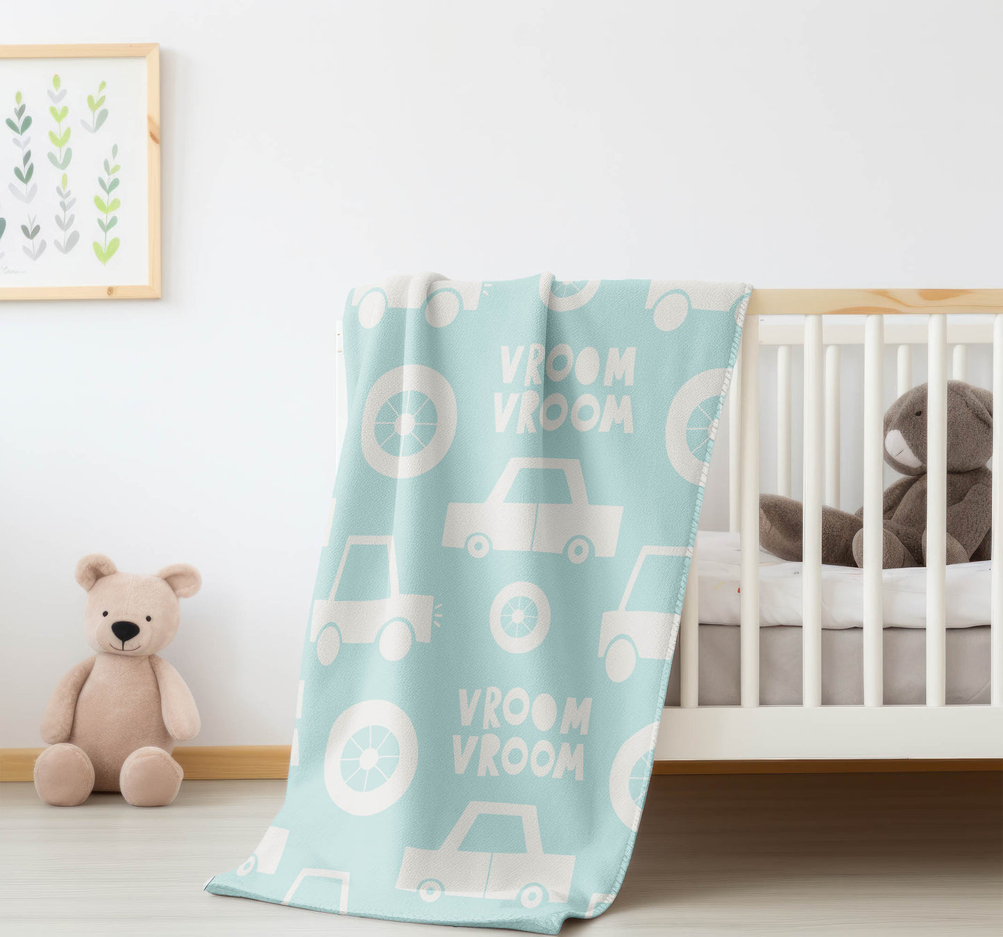 Vroom vroom Velveteen Fleece Blanket