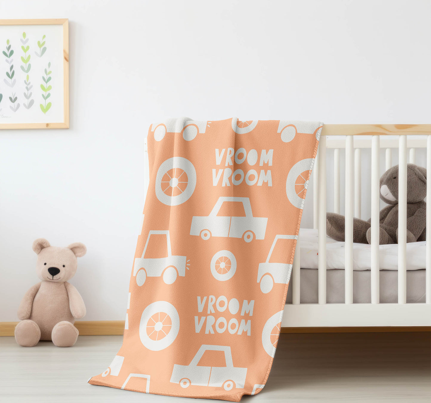 Vroom vroom Velveteen Fleece Blanket