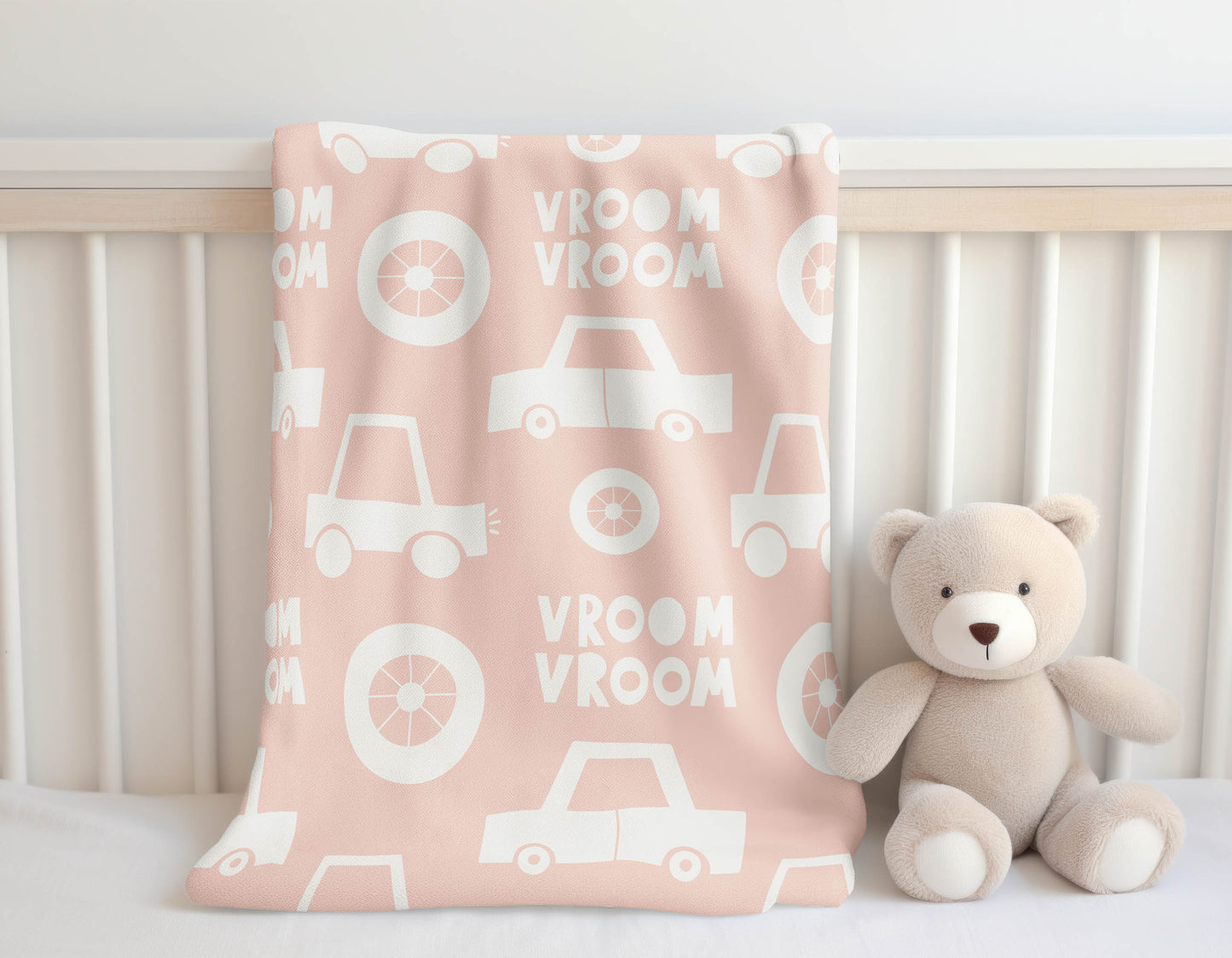 Vroom vroom Velveteen Fleece Blanket