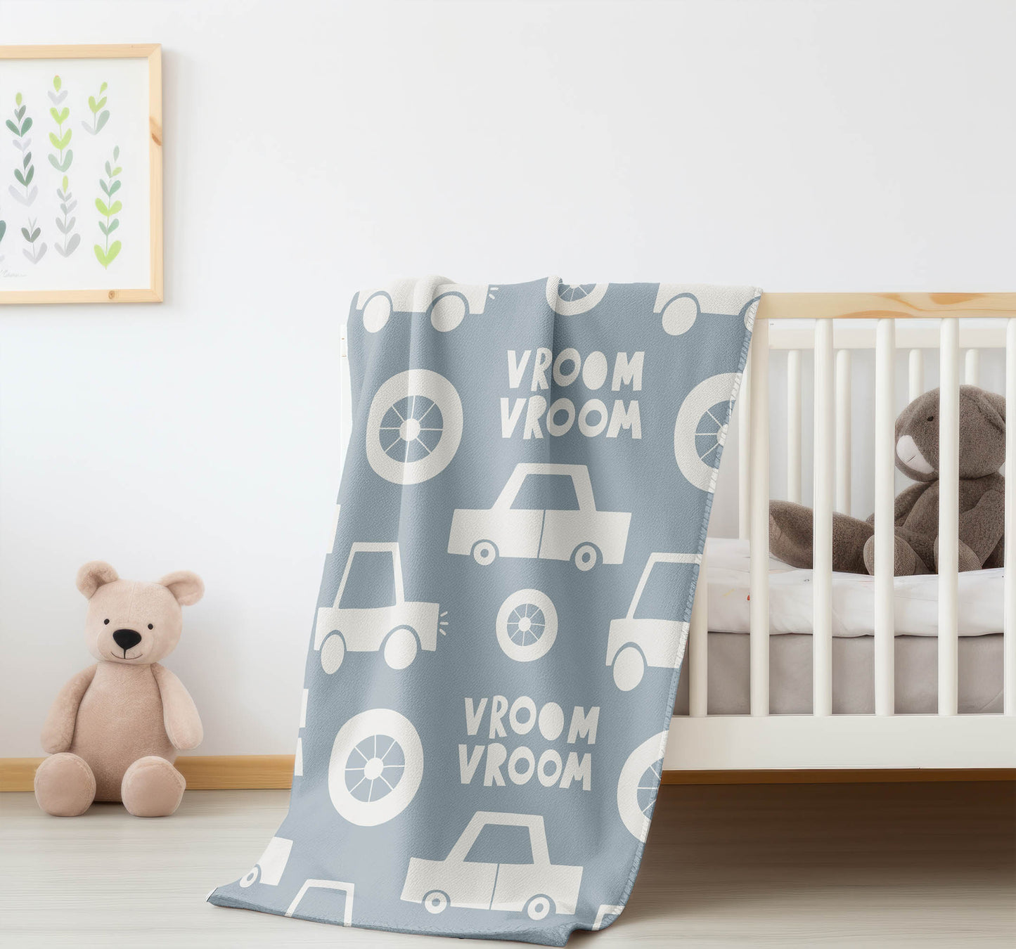 Vroom vroom Velveteen Fleece Blanket
