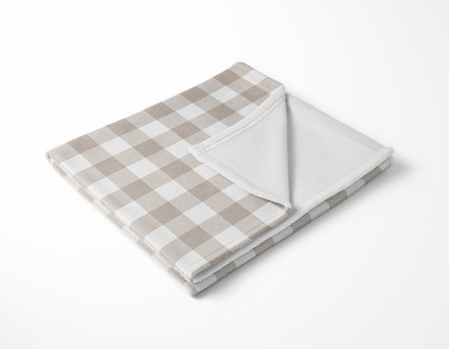 Proper Gingham Velveteen Fleece Blanket