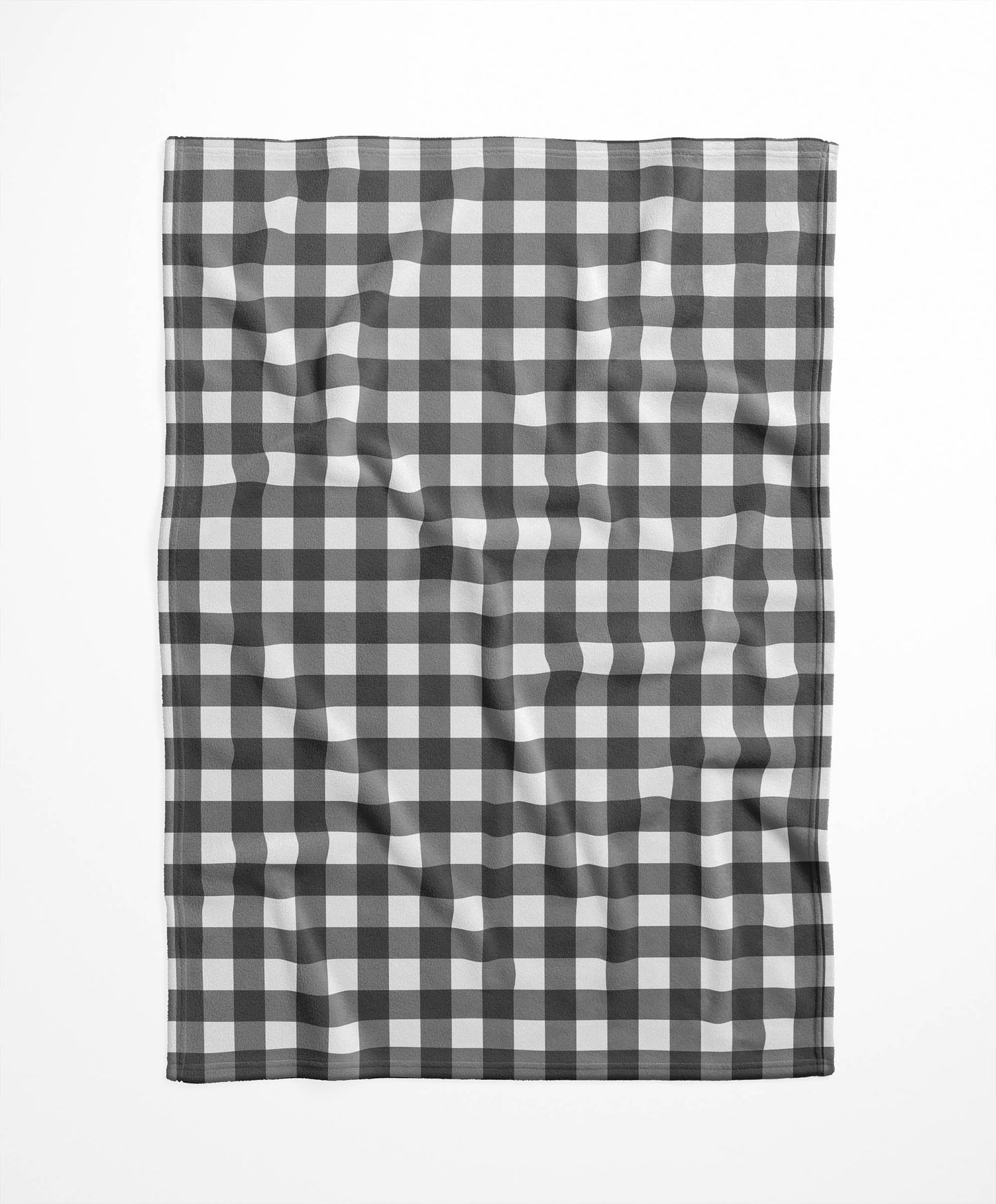 Proper Gingham Velveteen Fleece Blanket