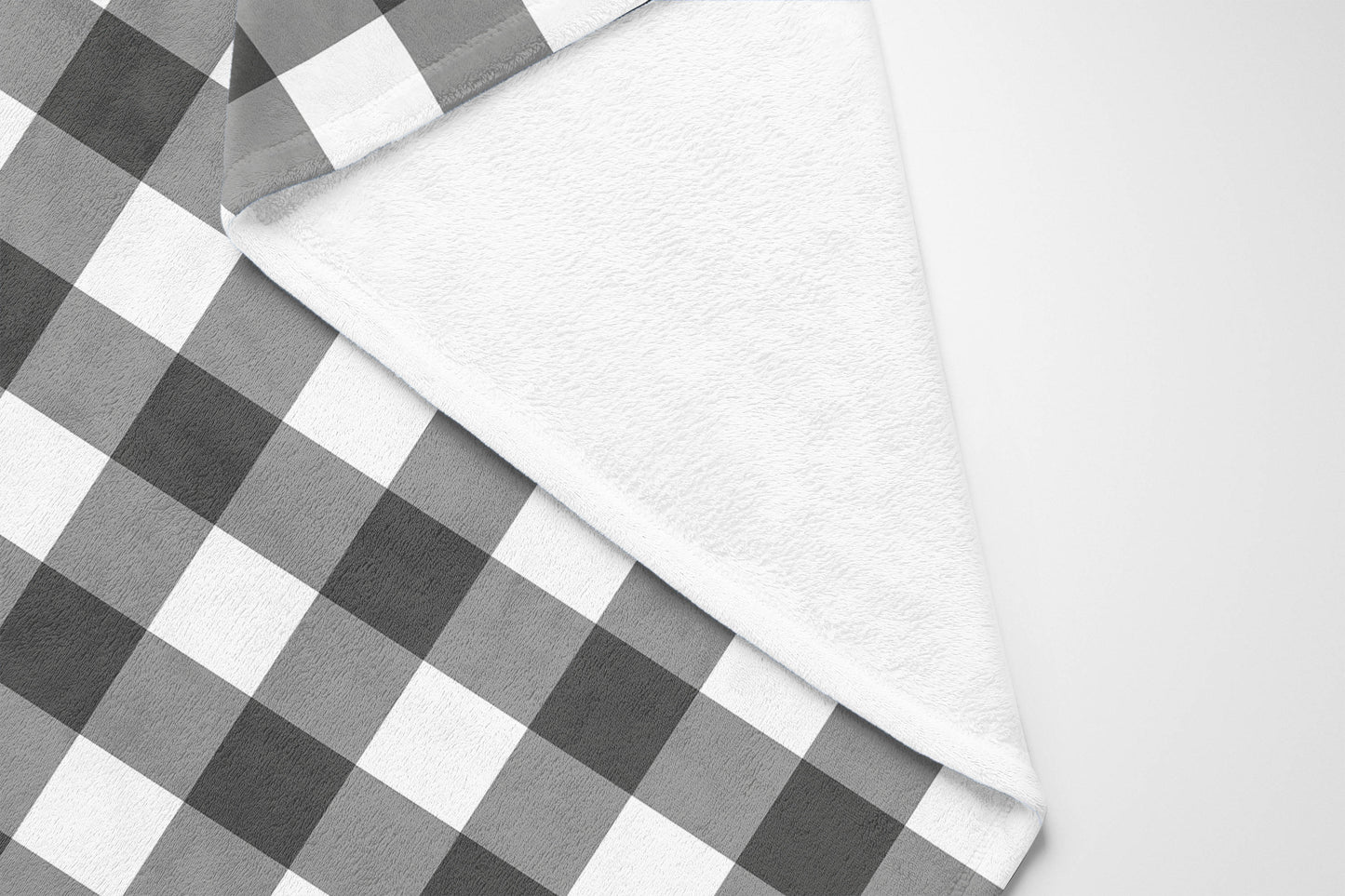 Proper Gingham Velveteen Fleece Blanket