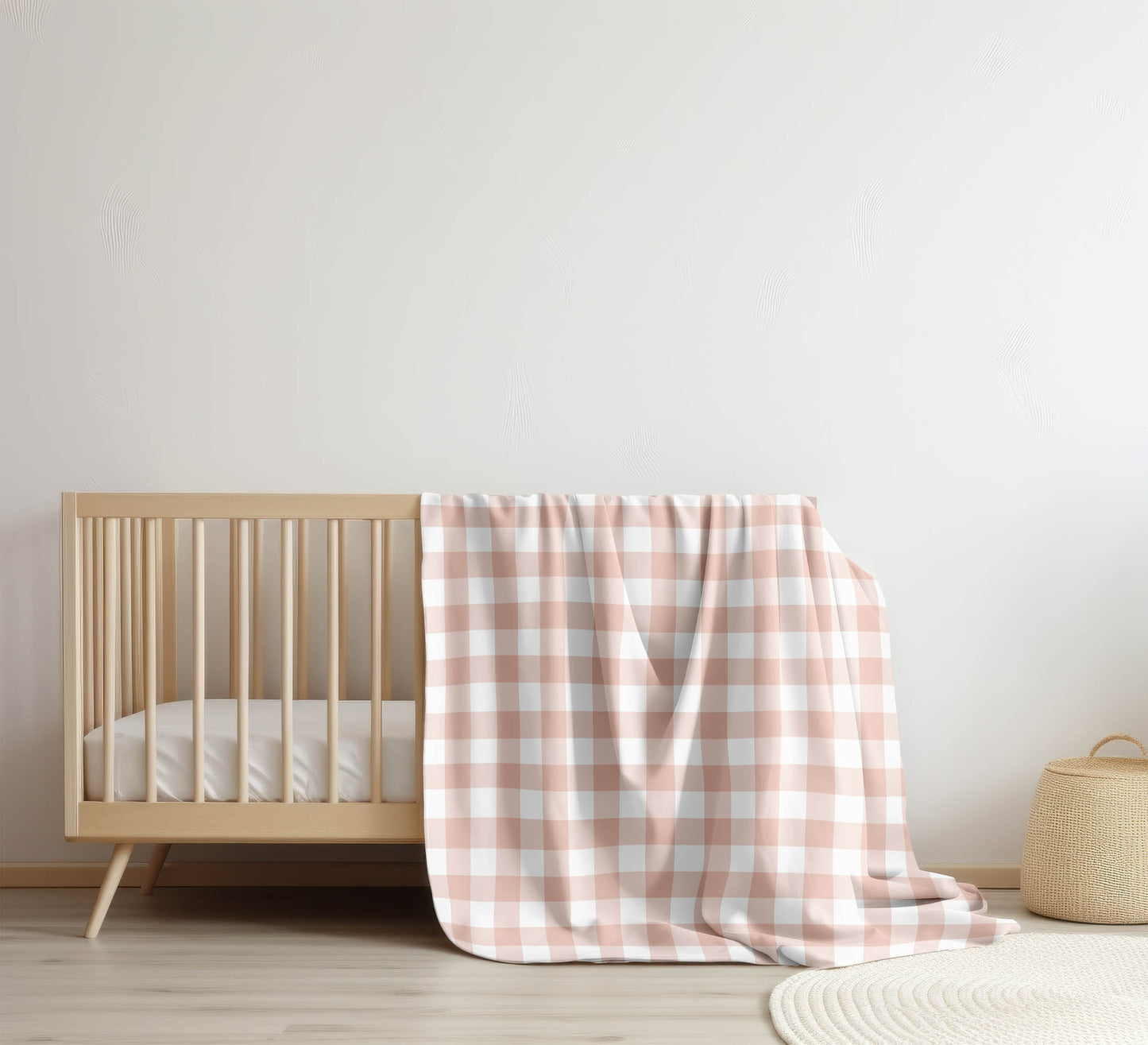 Proper Gingham Velveteen Fleece Blanket