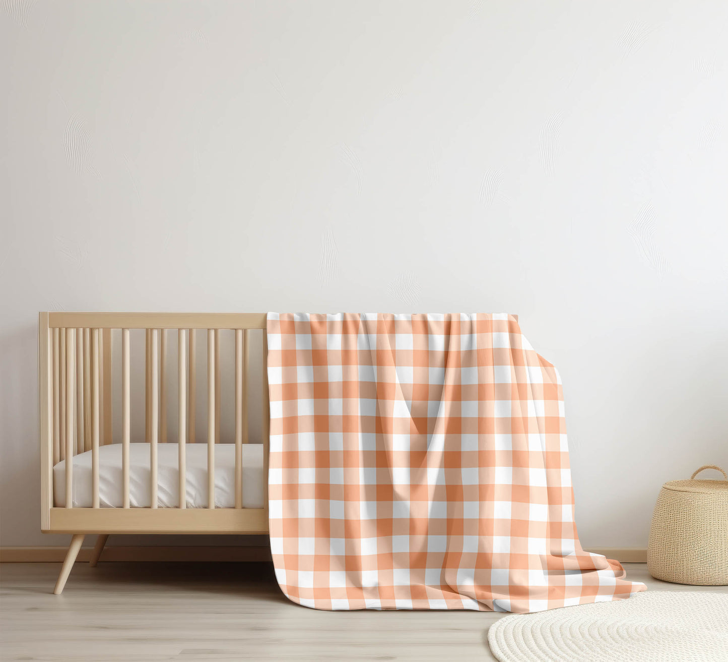 Proper Gingham Velveteen Fleece Blanket