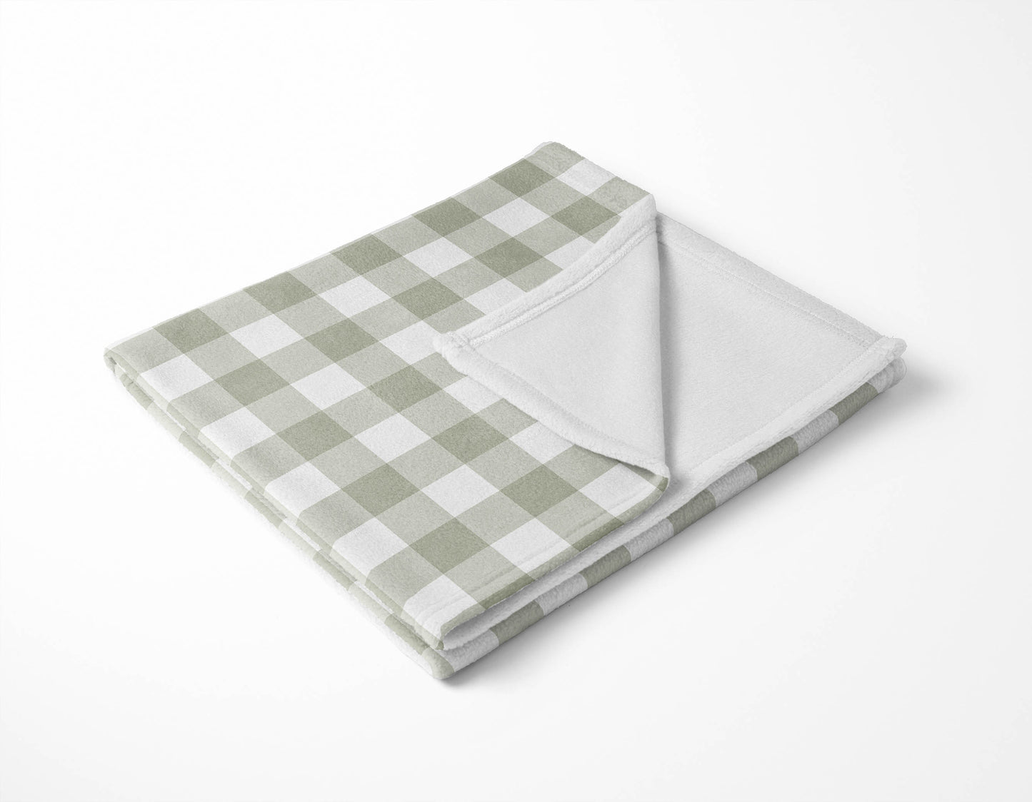 Proper Gingham Velveteen Fleece Blanket