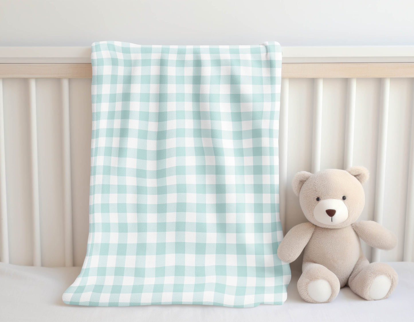 Proper Gingham Velveteen Fleece Blanket