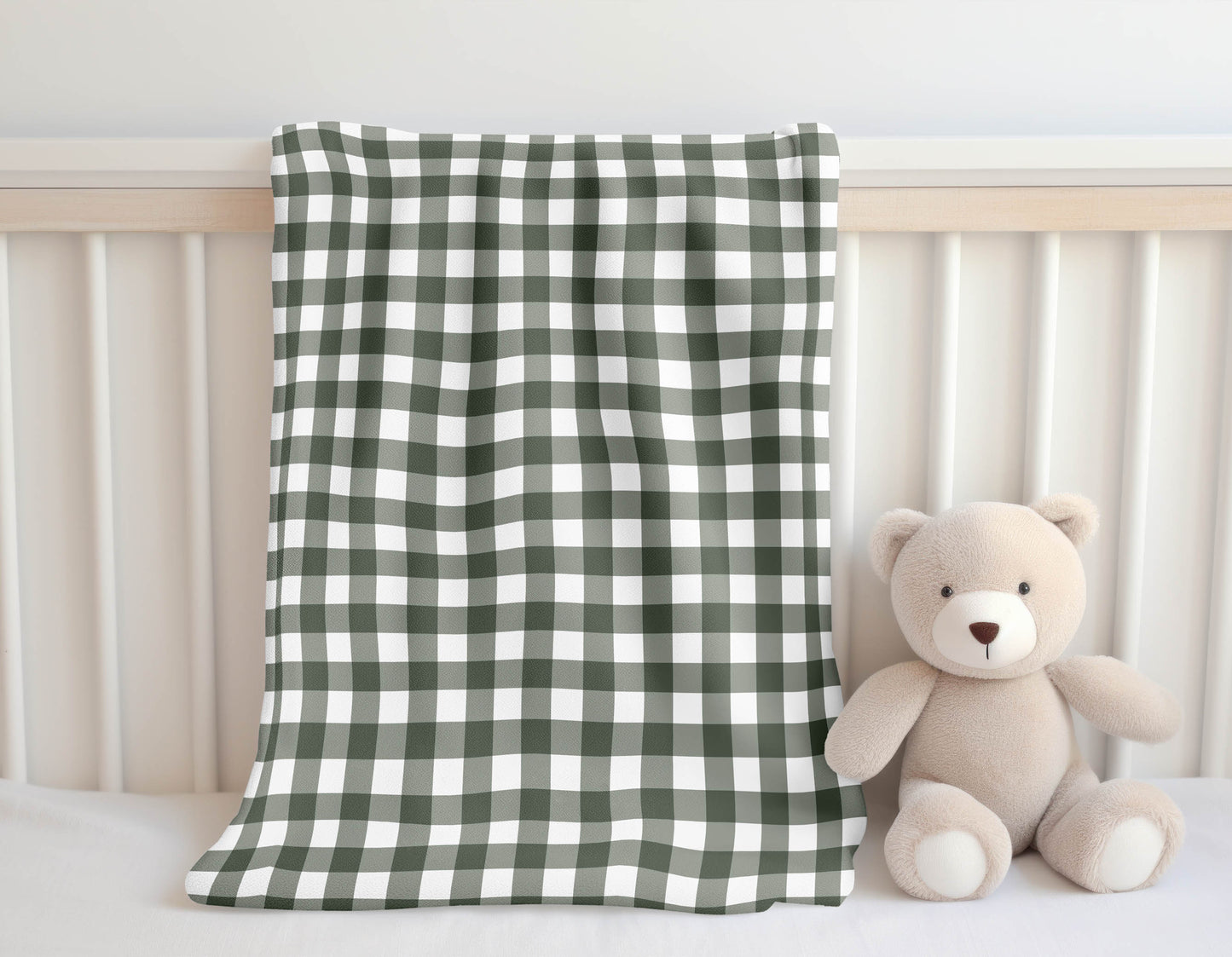 Proper Gingham Velveteen Fleece Blanket