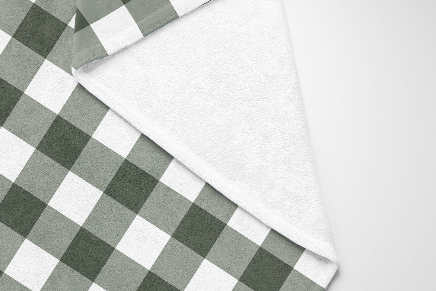 Proper Gingham Velveteen Fleece Blanket