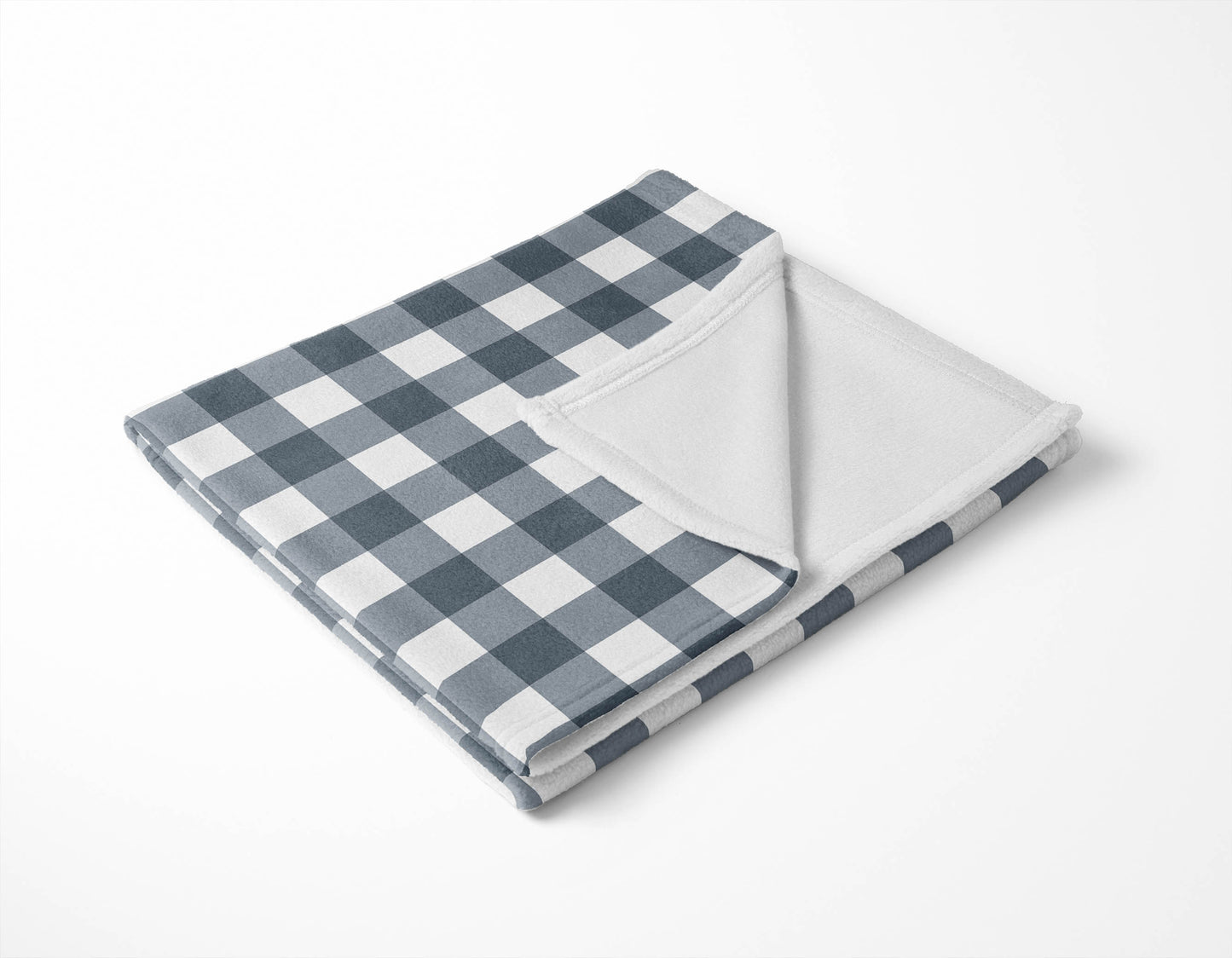 Proper Gingham Velveteen Fleece Blanket