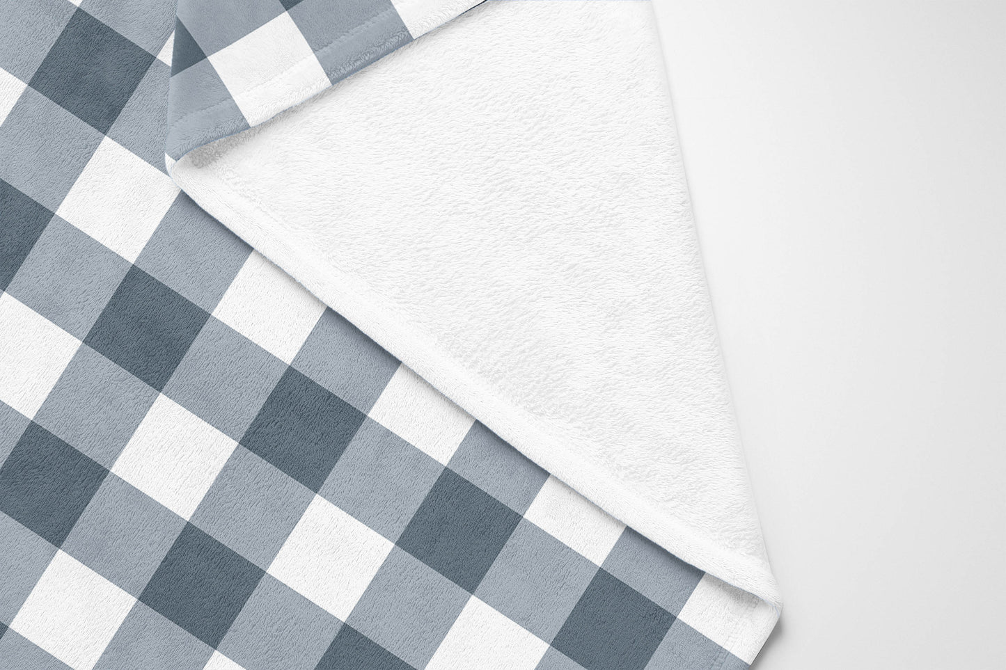 Proper Gingham Velveteen Fleece Blanket