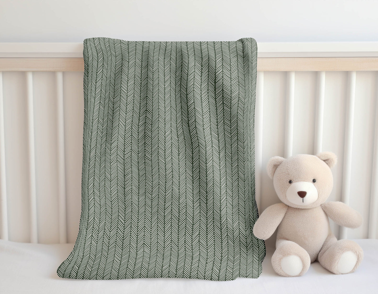 Chevron Stripe Velveteen Fleece Blanket