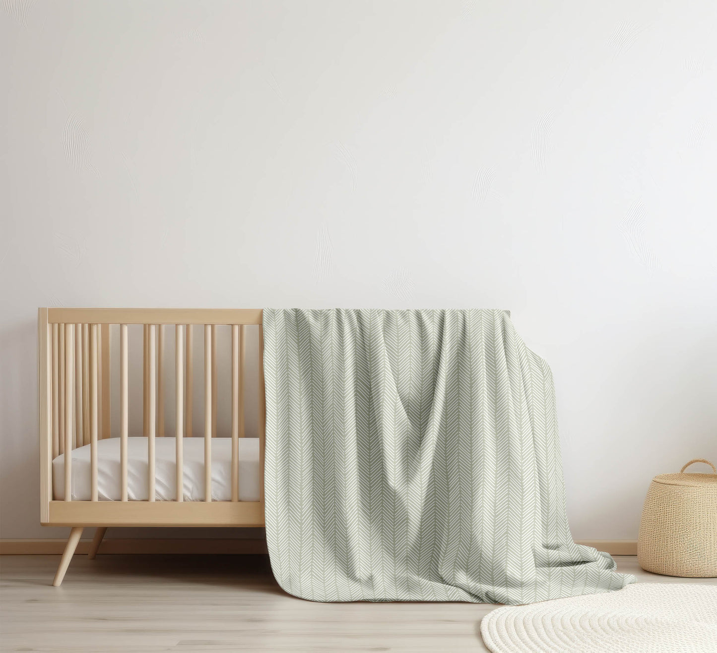 Chevron Stripe Velveteen Fleece Blanket