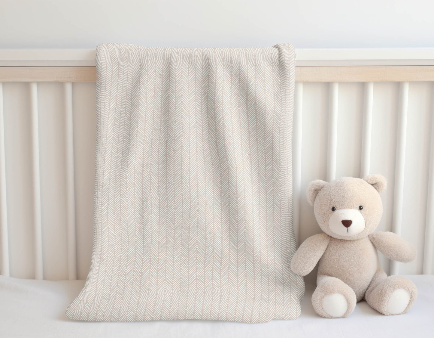 Chevron Stripe Velveteen Fleece Blanket