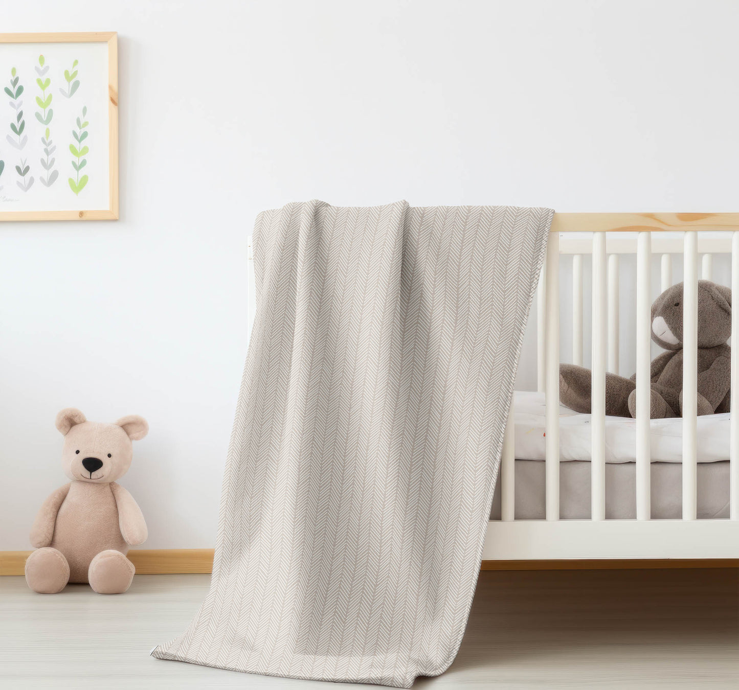Chevron Stripe Velveteen Fleece Blanket