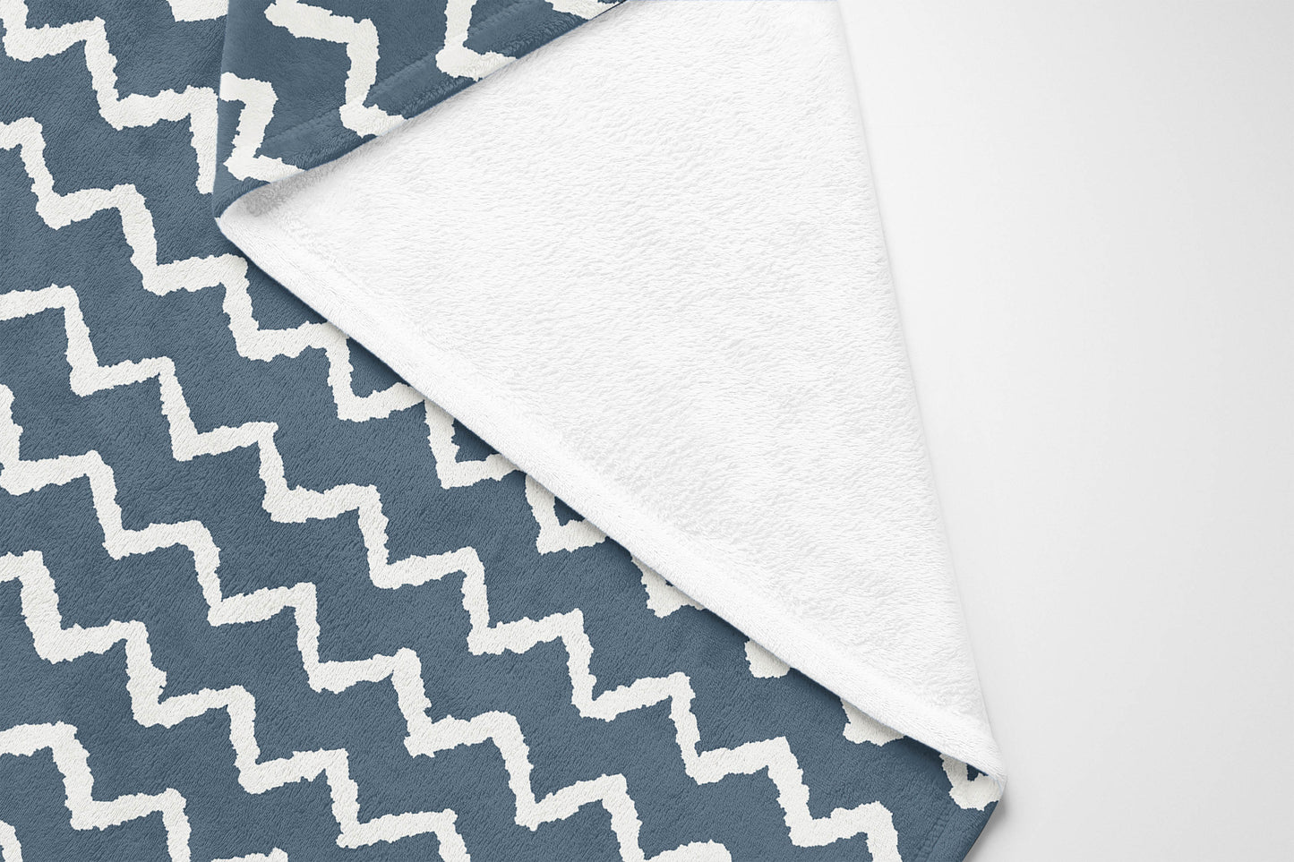 Chevron Wave Velveteen Fleece Blanket