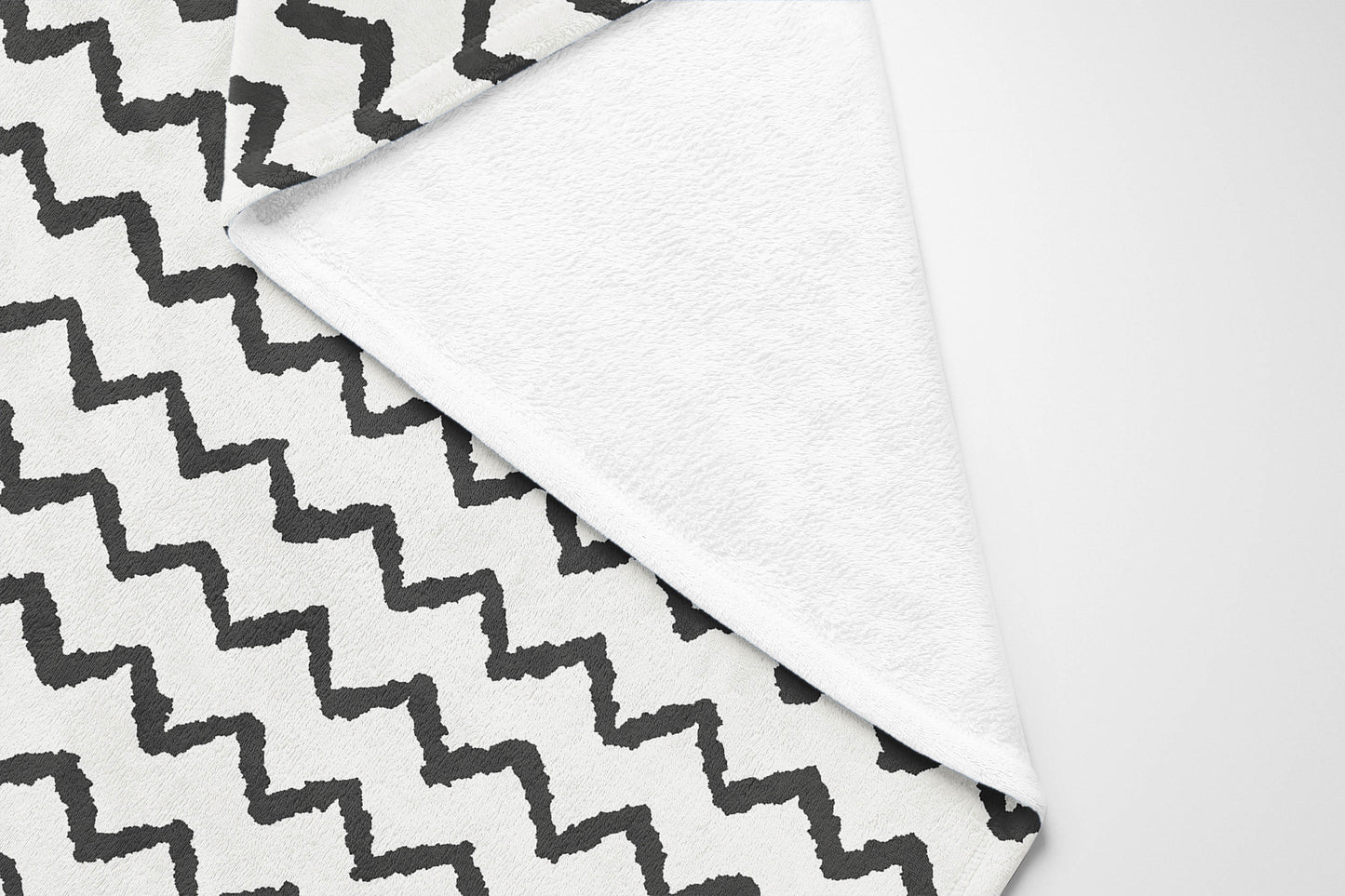 Chevron Wave Velveteen Fleece Blanket