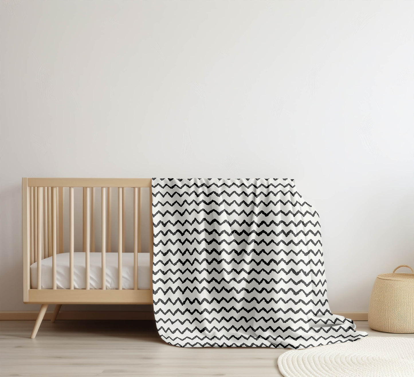 Chevron Wave Velveteen Fleece Blanket