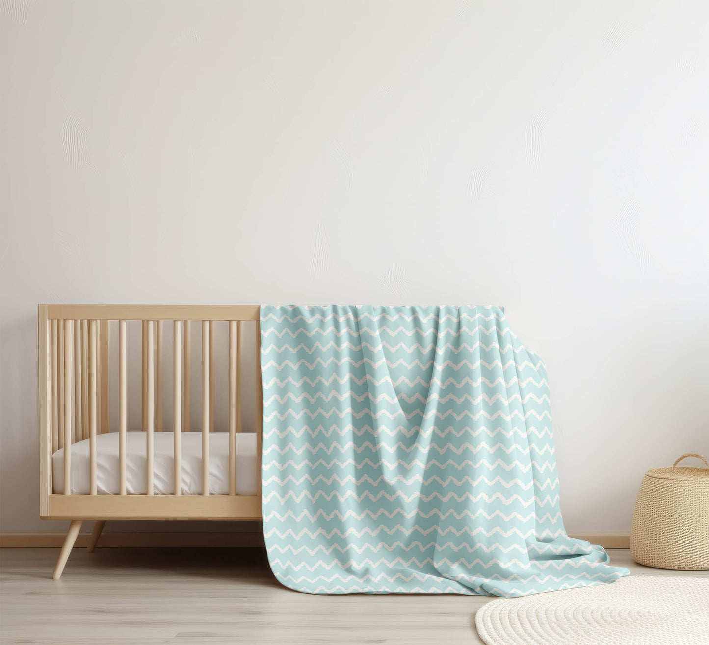 Chevron Wave Velveteen Fleece Blanket